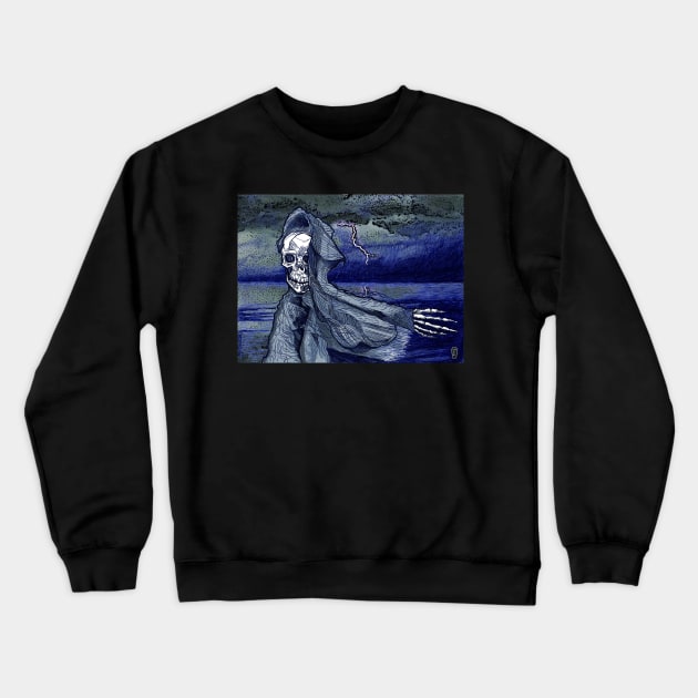 Death on the Beach Crewneck Sweatshirt by IckyScrawls